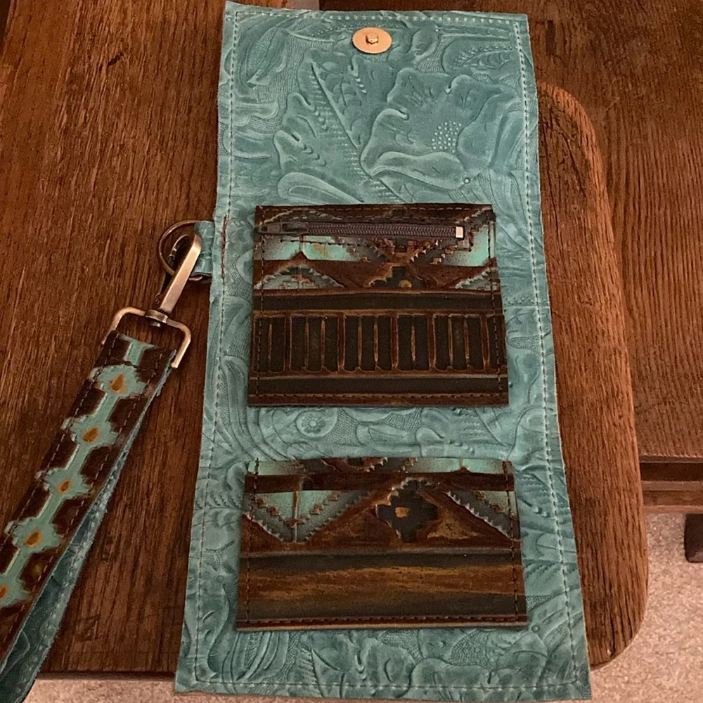 Merrick’s Custom Leather HOH/Leather Mini Wallet NWOT